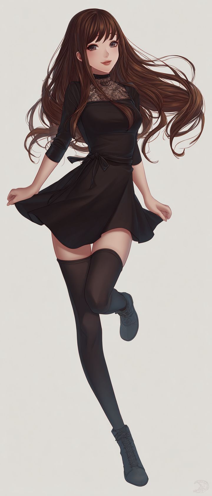 一幅以萌系风格描绘的美少女 art