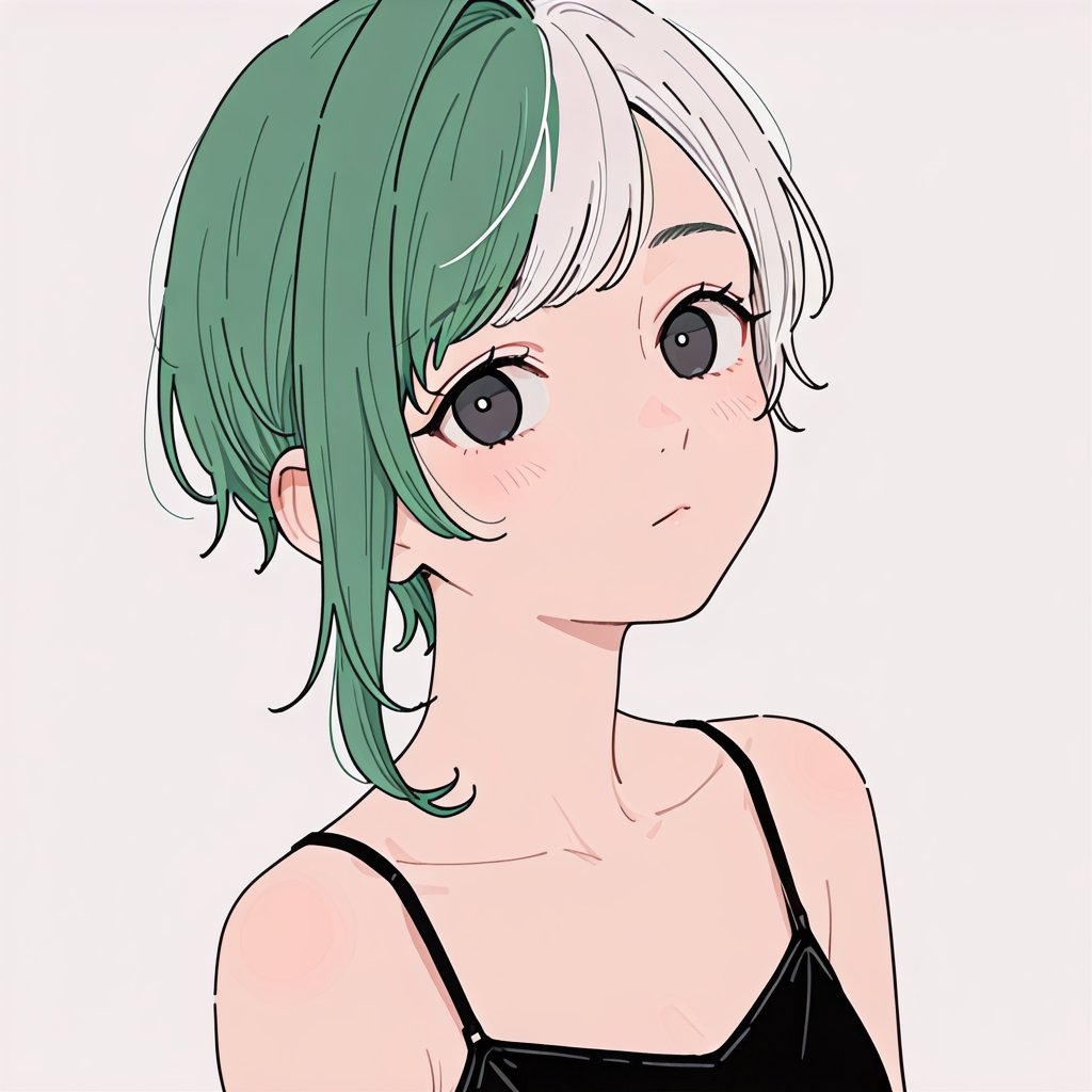 Die Illustration zeigt ein Mädchen mit asymmetrischen Kurzhaaren
