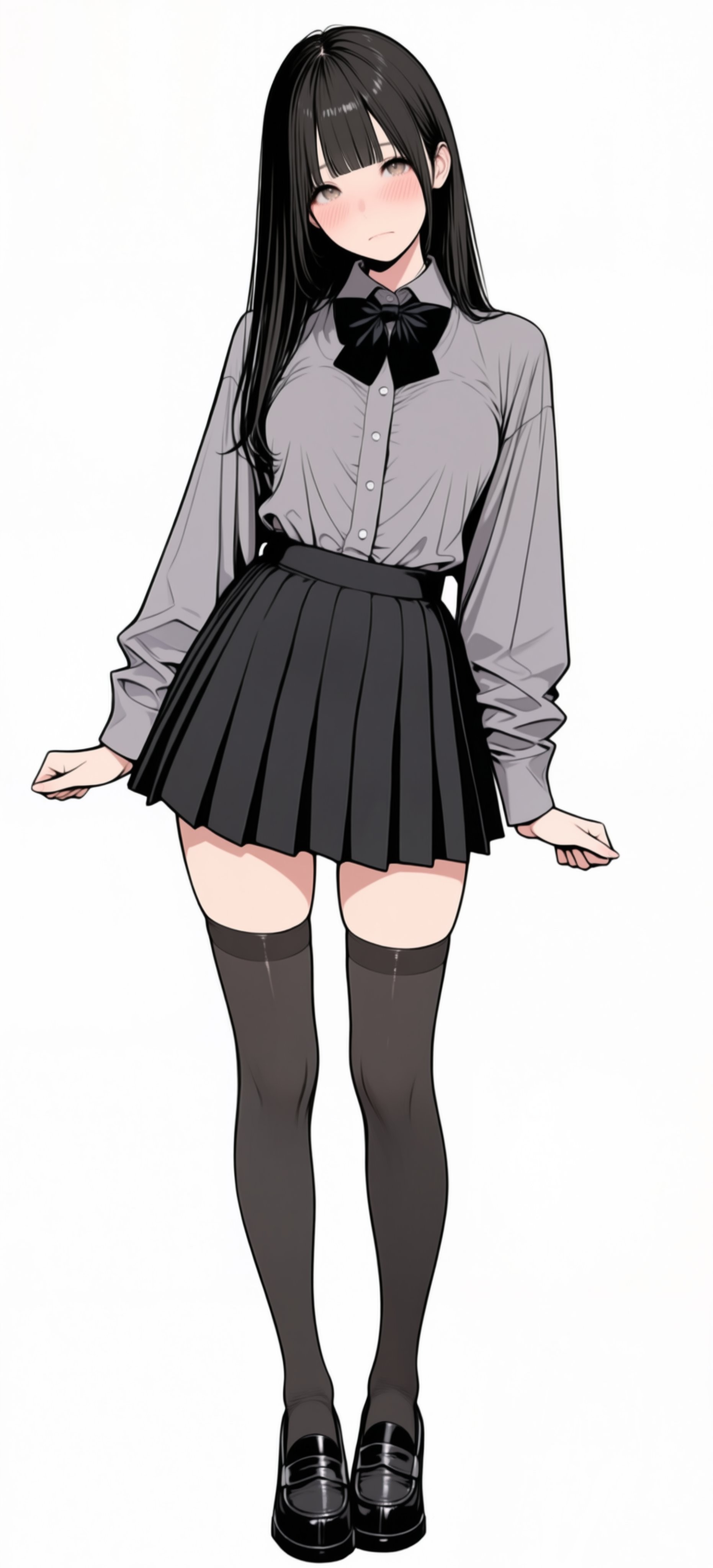 Dark gothic style two-dimensional girl