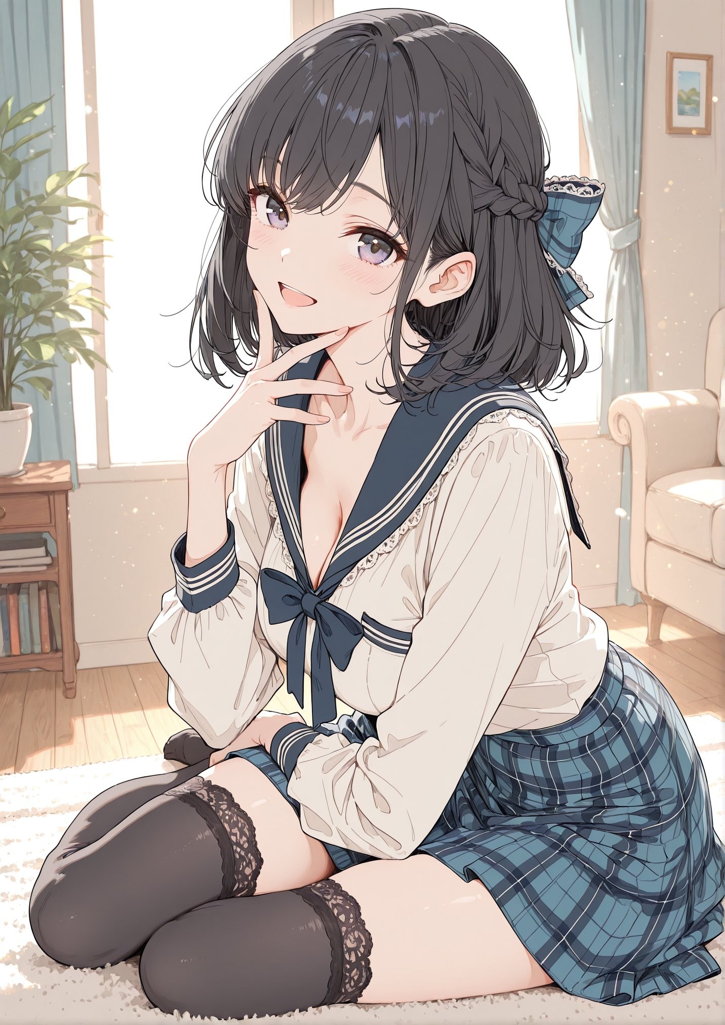 セーラー服少女のアニメ壁紙