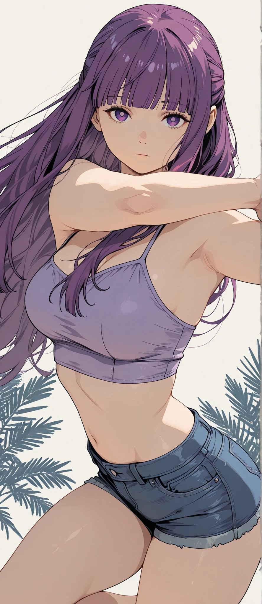 星空下，提灯少女与萤火虫同行