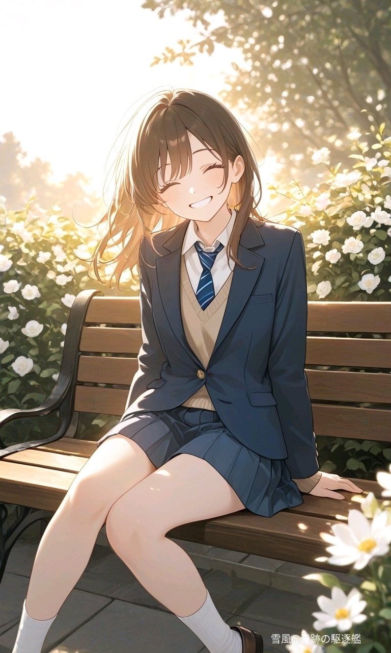 癒しの笑顔の二次元サンシャイン少女の壁紙