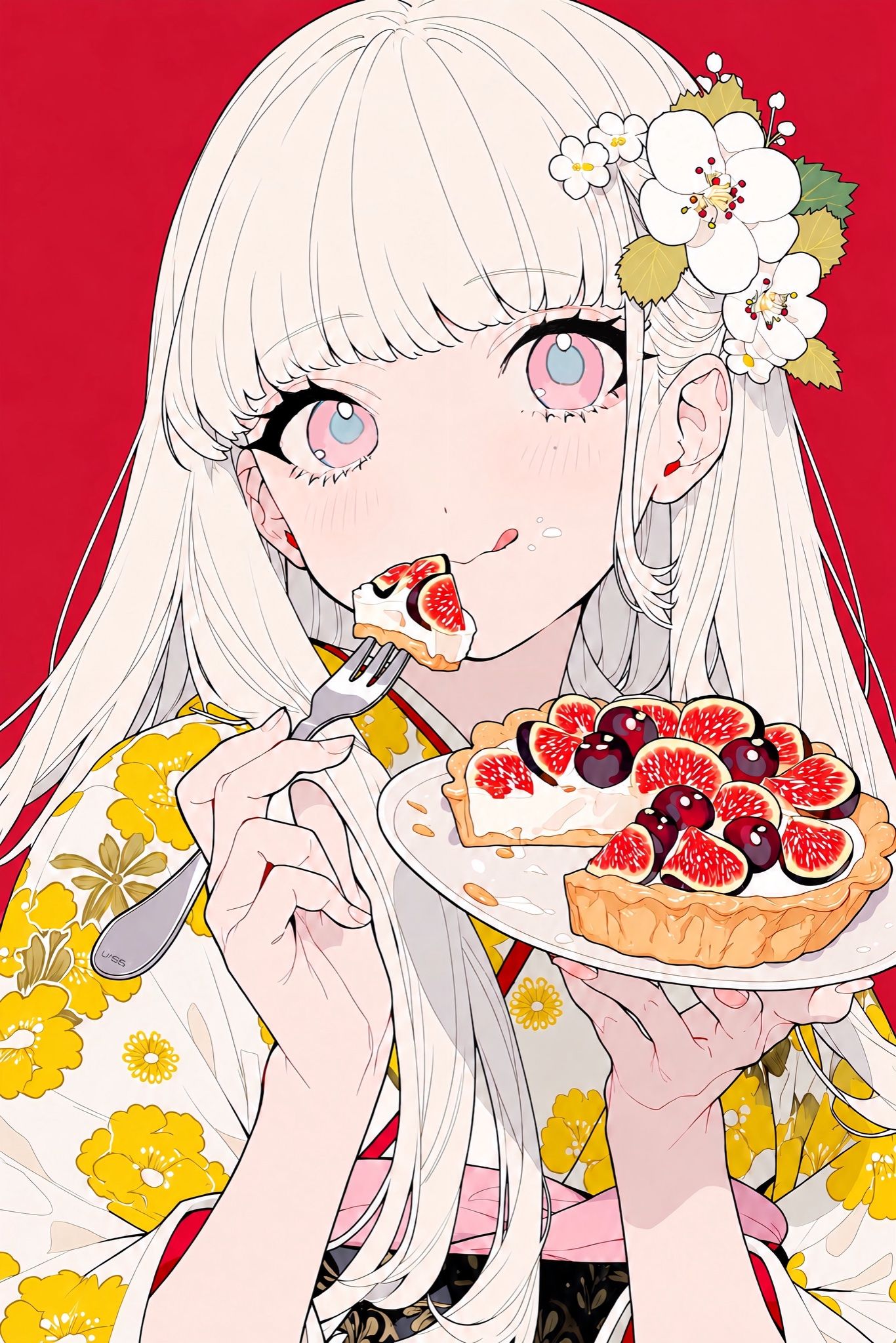Papel de parede de menina de anime japonês de alta qualidade