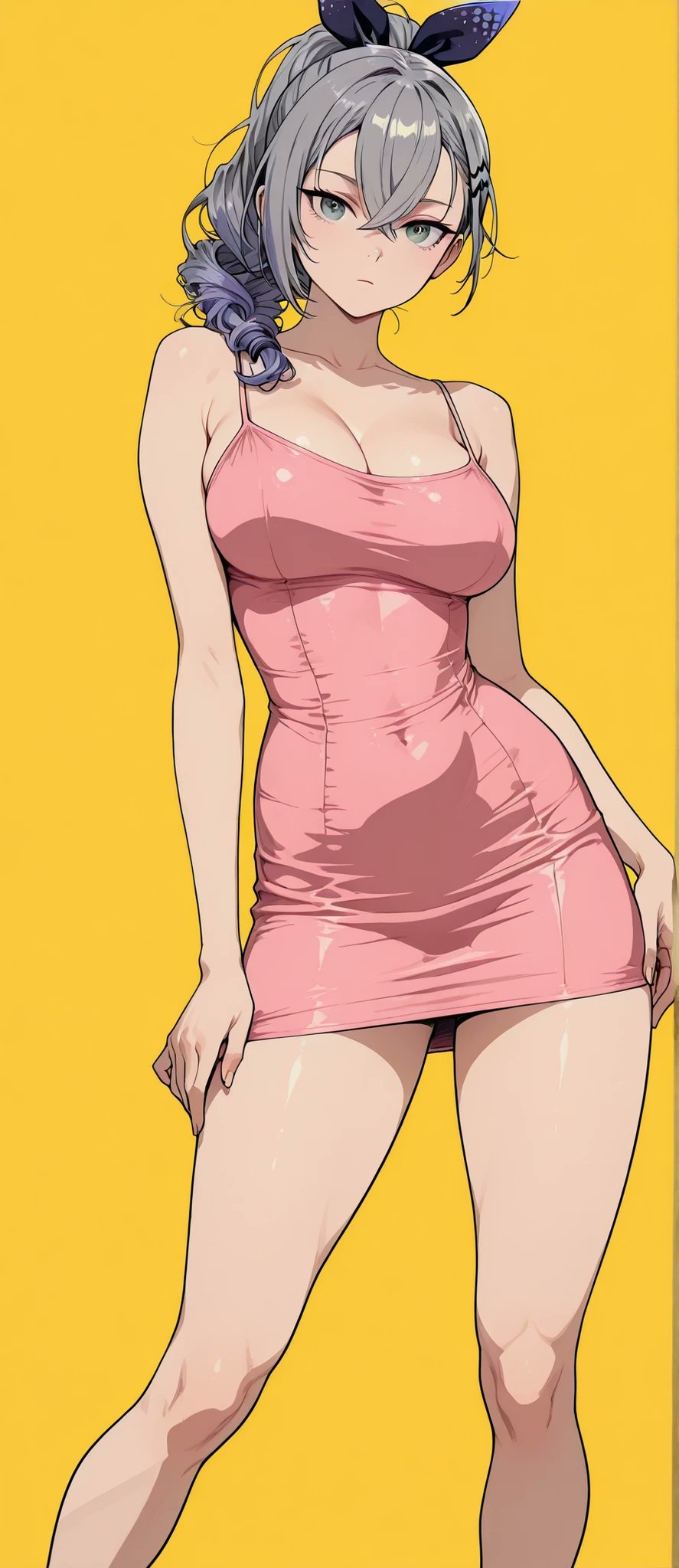 Ein Mädchen in einem Camouflage-Overall steht auf einem Teefeld