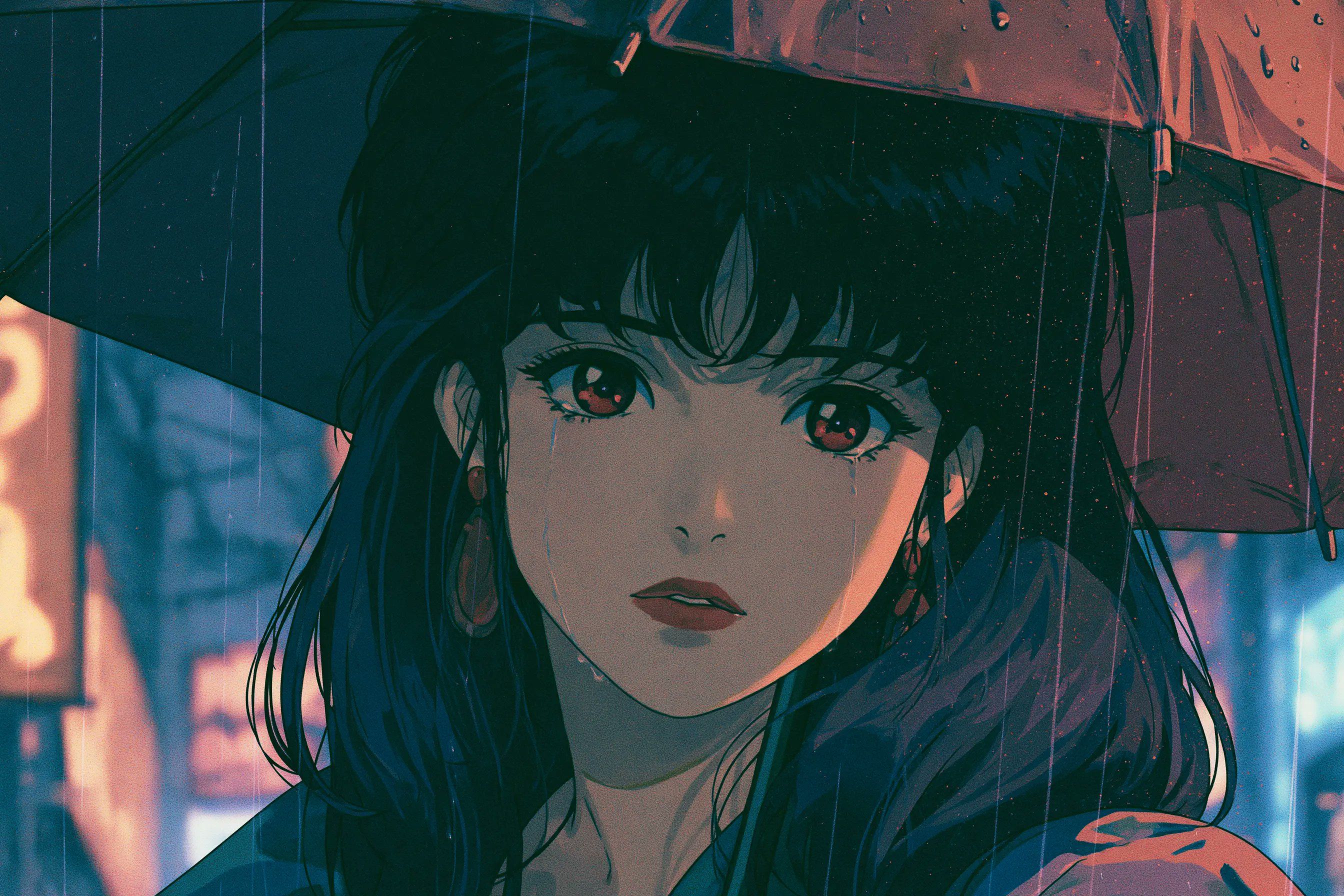 Hochauflösender japanischer Anime-Mädchen-Hintergrund