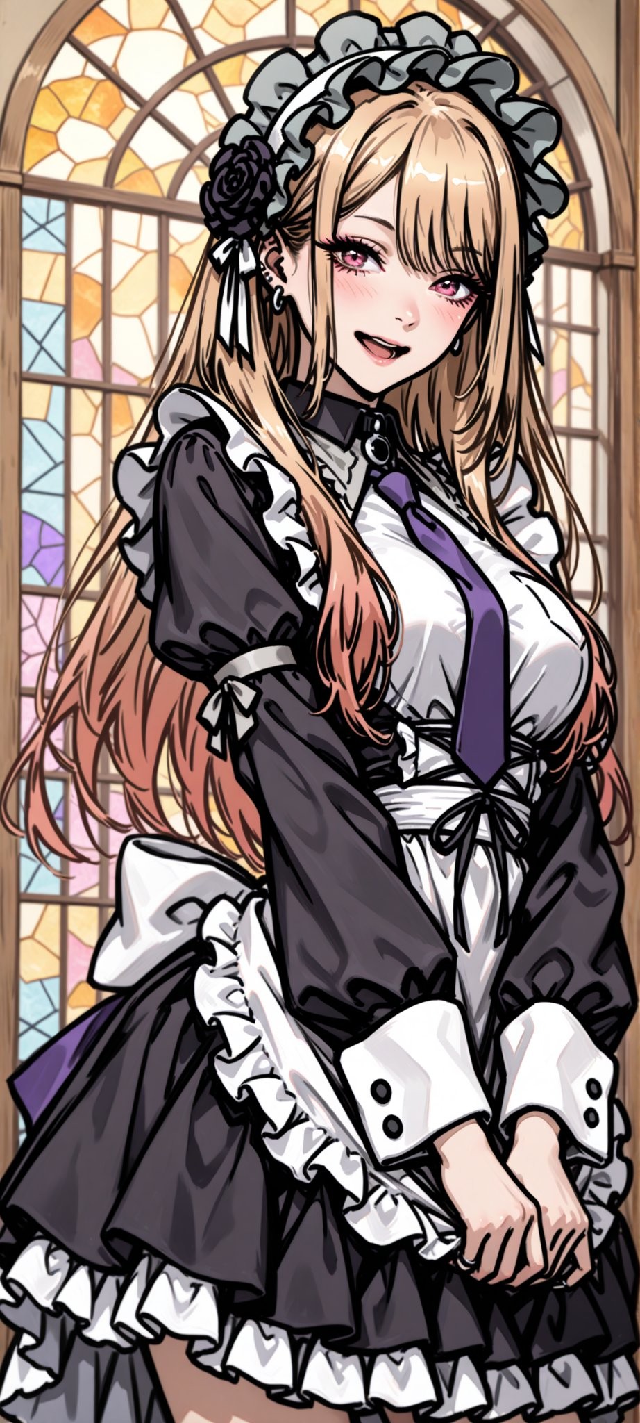 二次元ゴシックメイドの高画質携帯壁紙