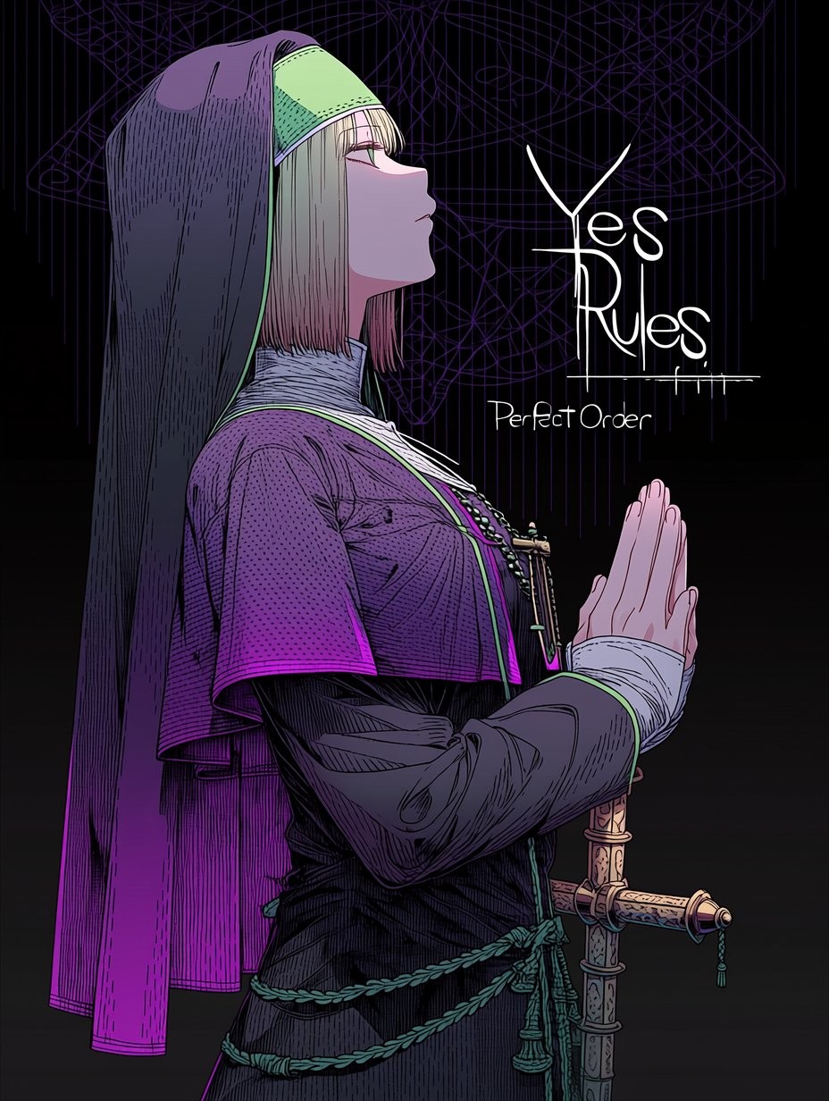 Dark gothic style two-dimensional girl
