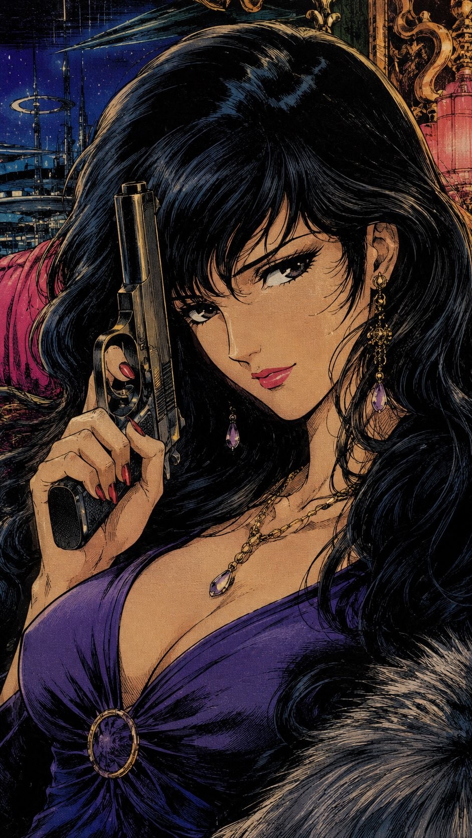 HD Japanische Anime-Mädchen Smartphone-Hintergrundbild