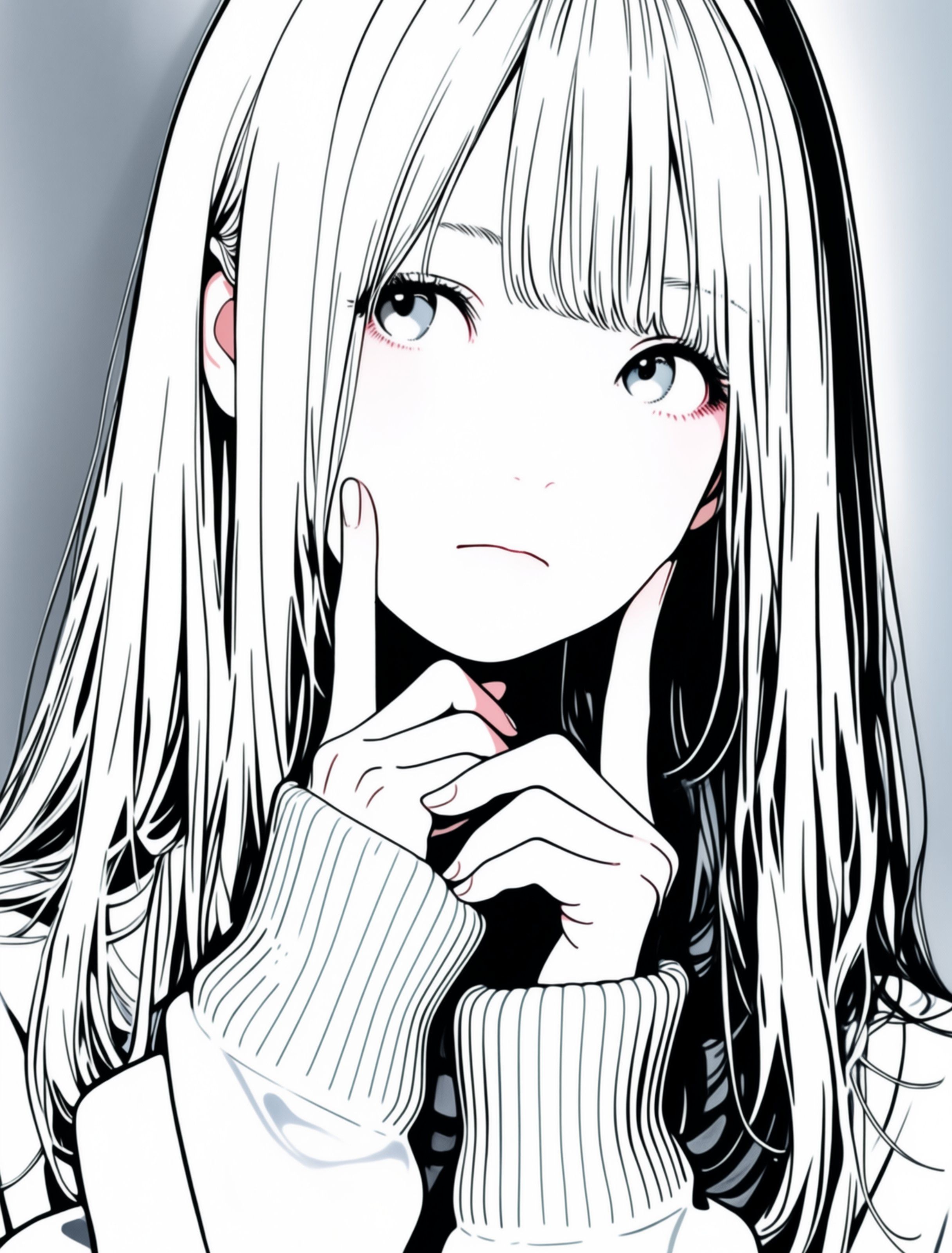 High-resolution phone wallpaper of a dark-themed anime girl