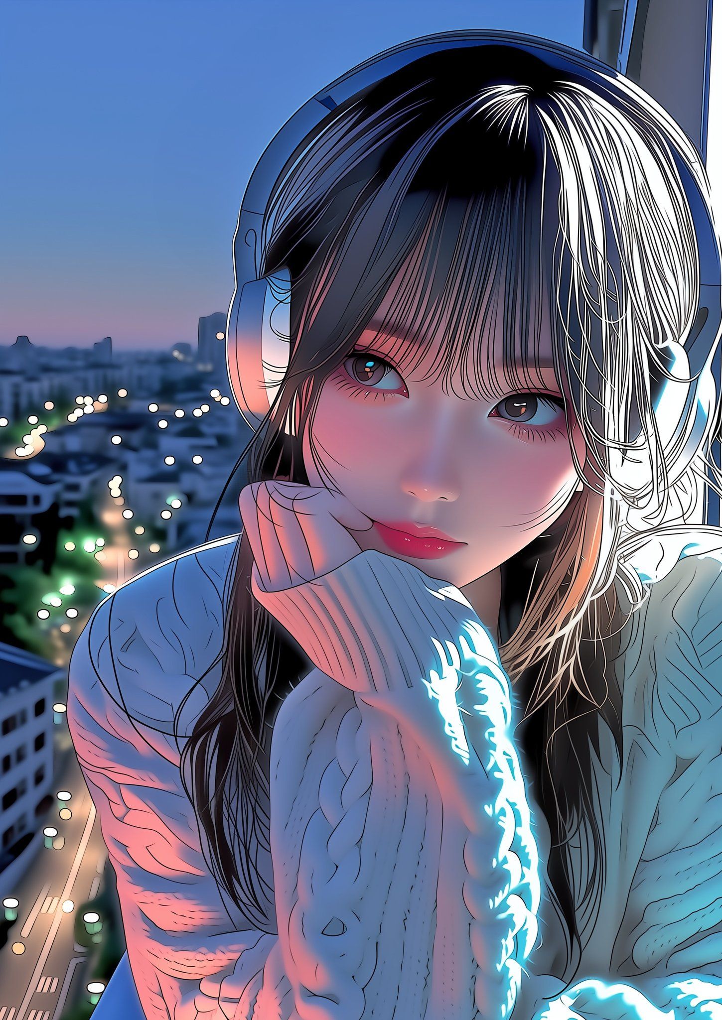 Gentle style two-dimensional girl anime wallpaper