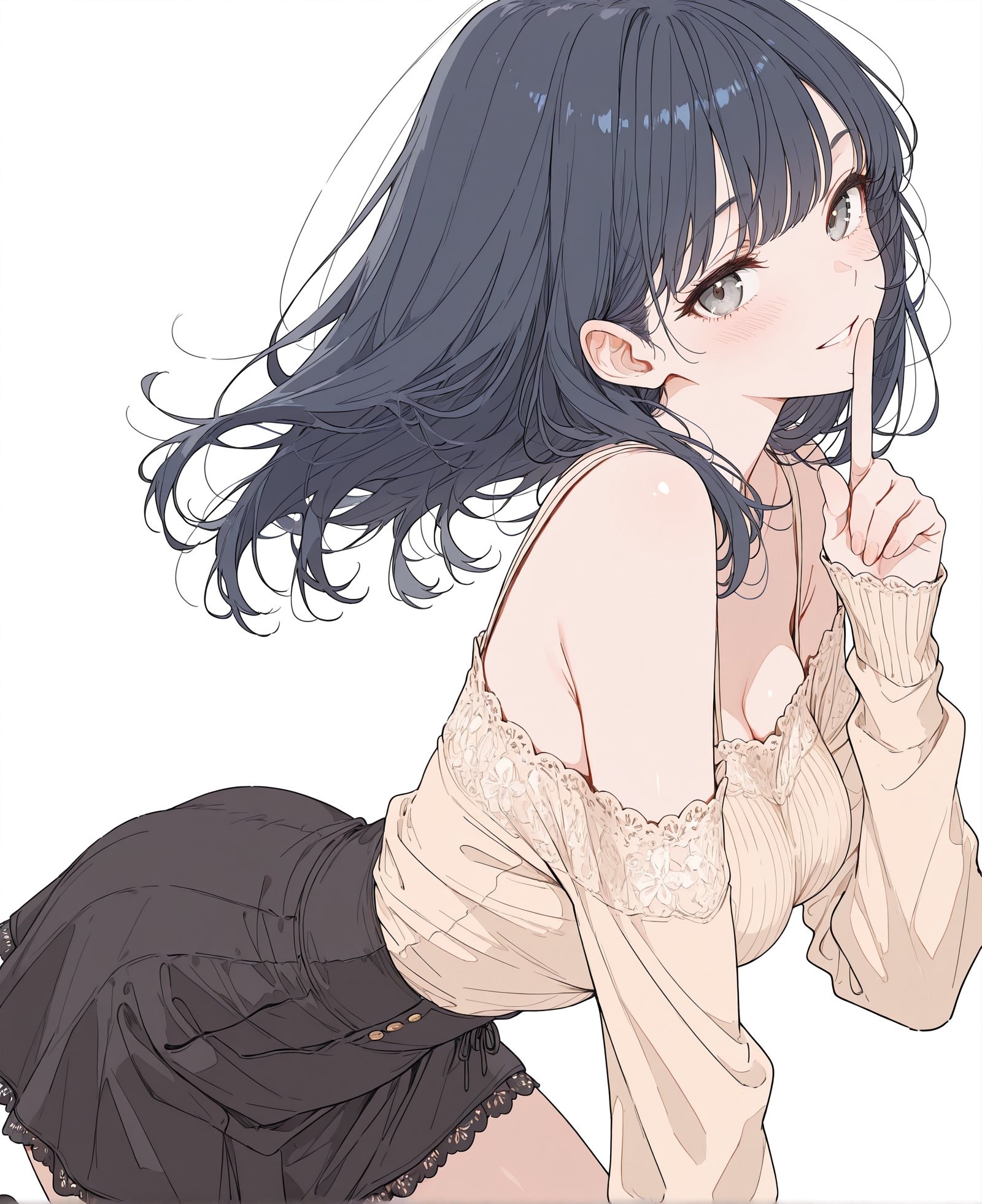 A woman with black bangs and long hair wearing ornate golden tassel hair accessories and a luxurious kimono
