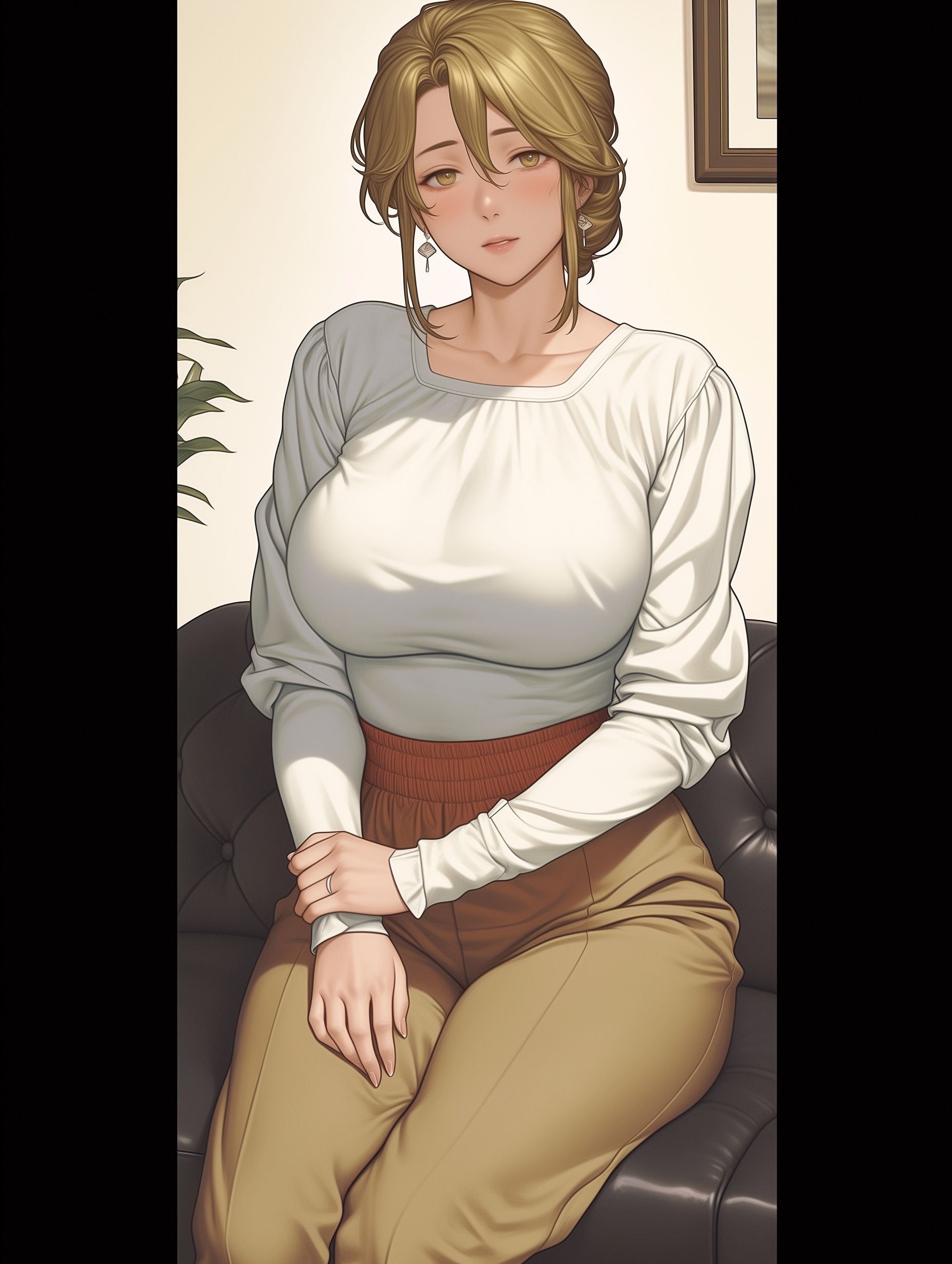 Dessinez le personnage féminin dans l'image de référence sans aucun changement, dans le même style artistique