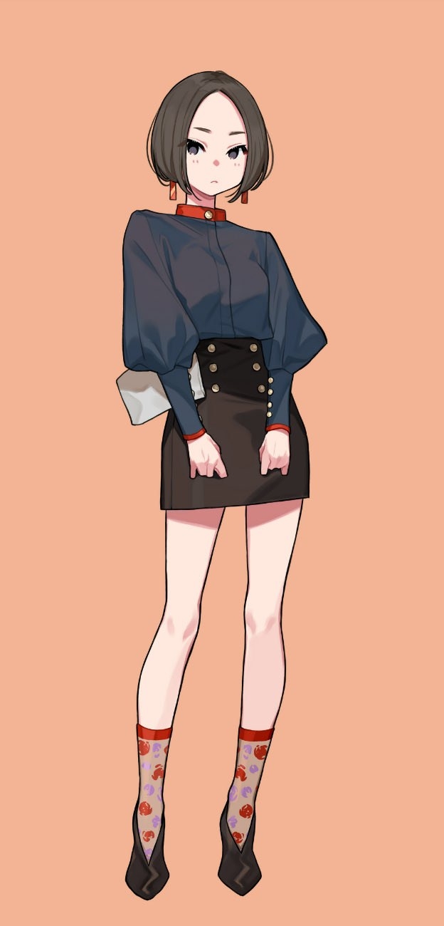 Full body illustration of a female character in a 2D style