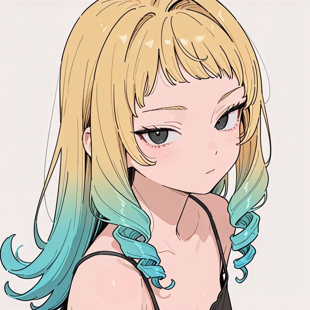 This is a portrait of a girl in anime style