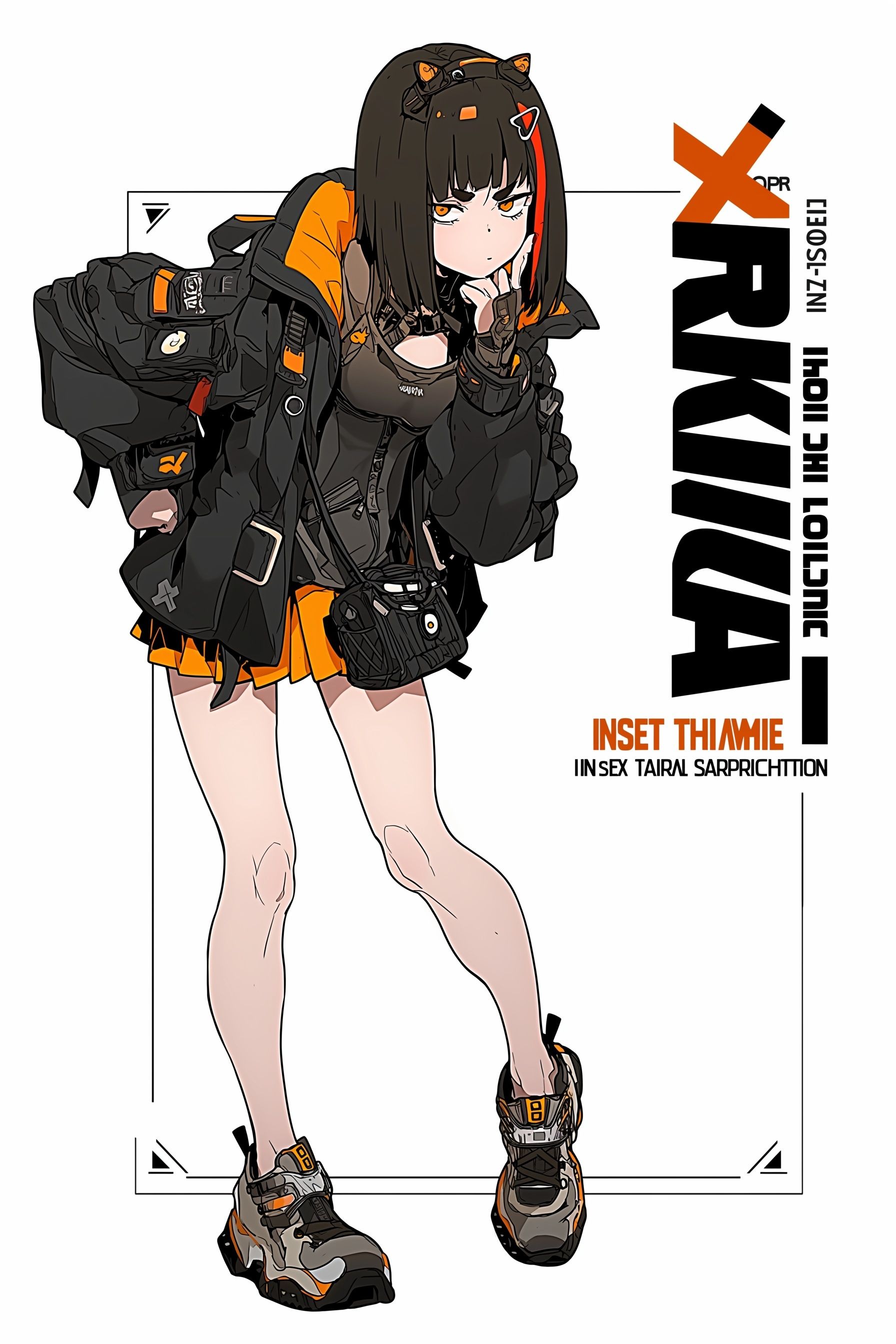 Die Figur RIKA ist eine junge Japanerin mit einem süßen Anime-Stil und modischer Streetwear