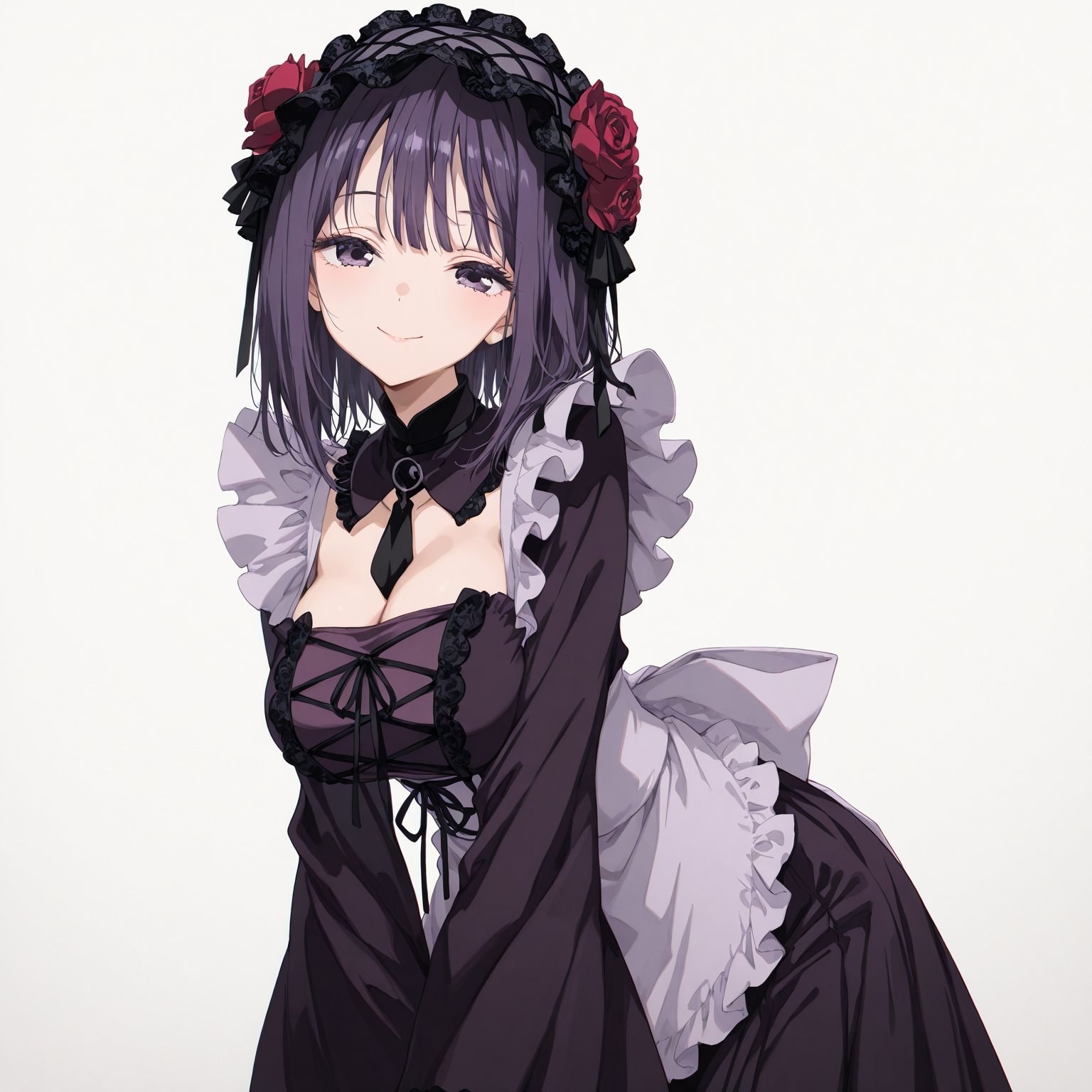 紫髮少女穿哥德洛麗塔長裙